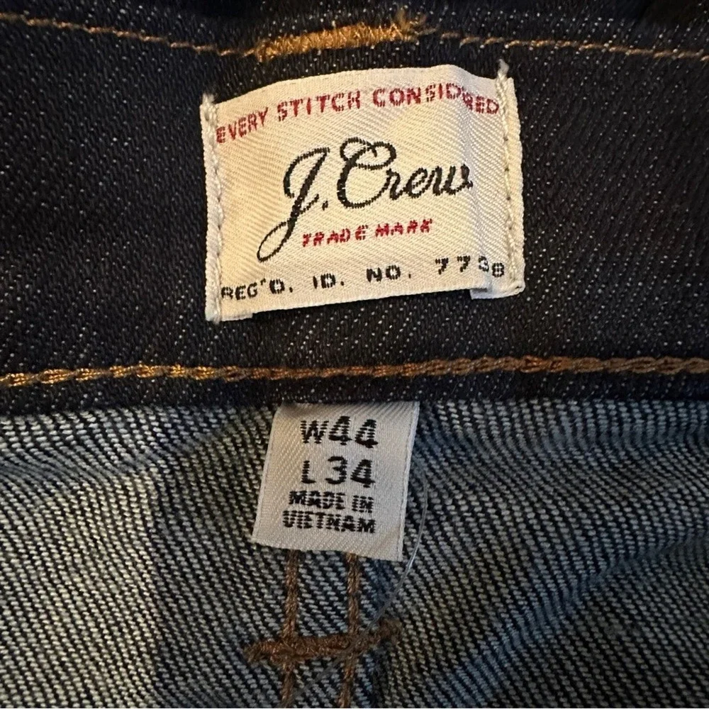 J. Crew 484 Slim-Fit Jeans in Stretch Resin Rinse‎ Japanese Denim Sz 44 x 34 NEW